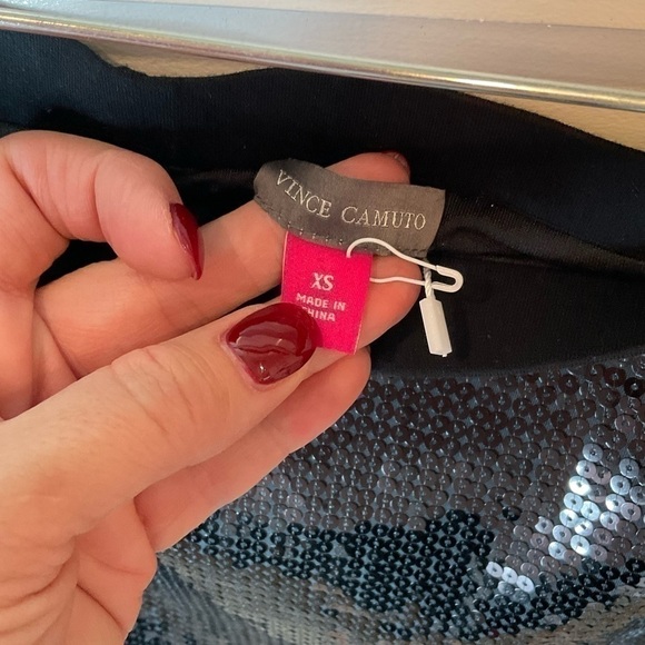 Vince Camuto Brand New with tags black sequins pencil skirt - Picture 6 of 8